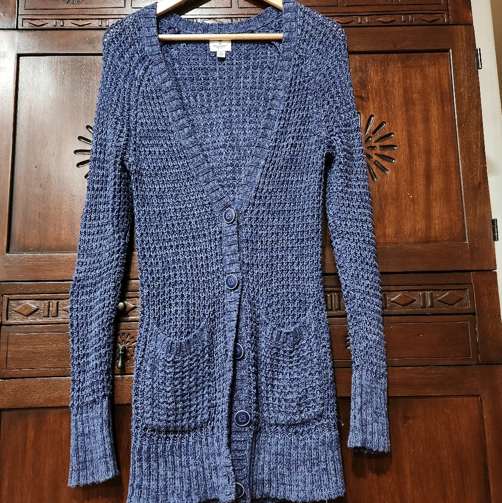 Womens American Eagle Blue Knitt Cardigan M